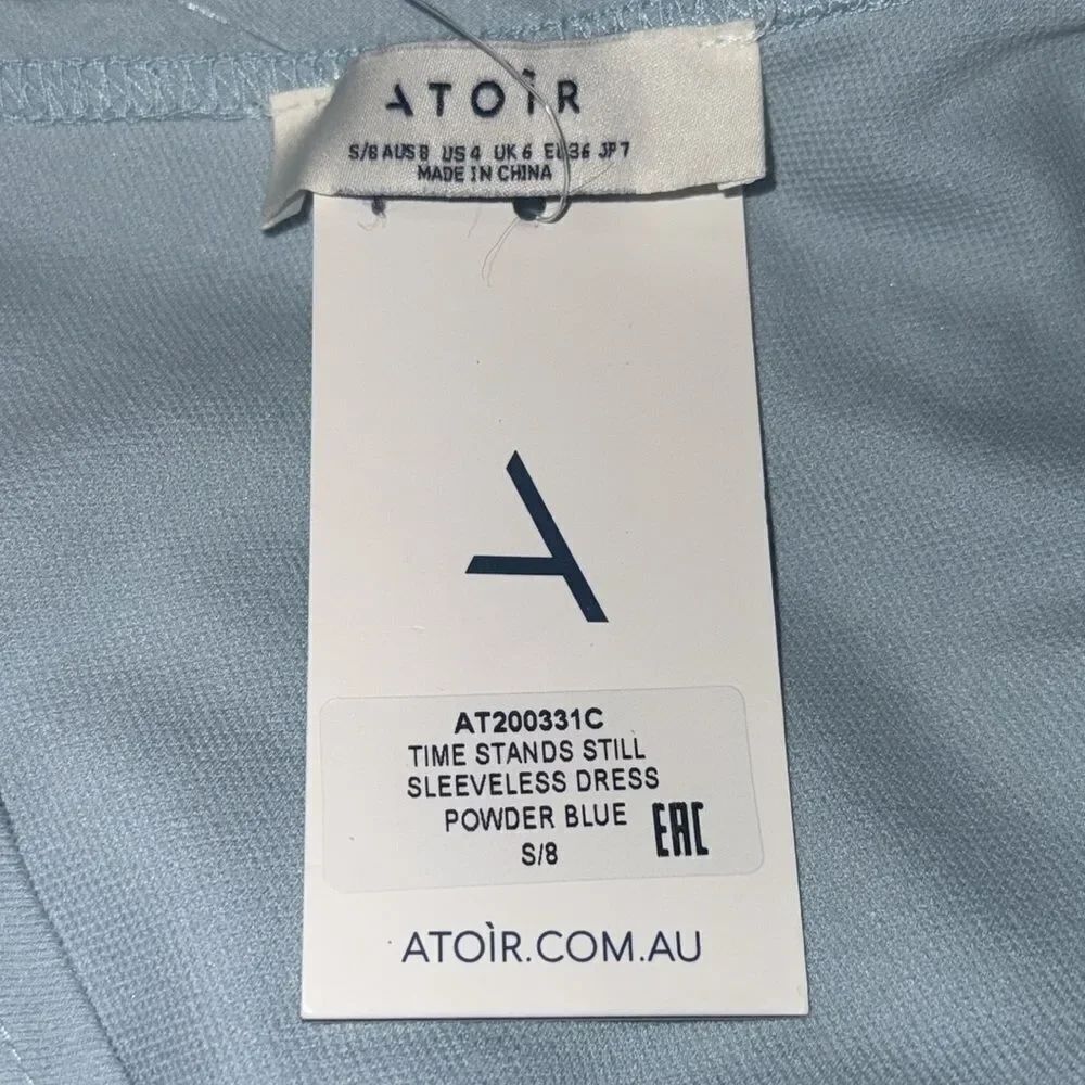 NWT Atoir Revolve TIME STANDS STILL SLEEVELESS Maxi DRESS POWDER BLUE Size 4 - Picture 12 of 13